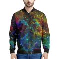 thumbnail image 4 of Sudadera con cremallera unisex con estampado 3D de galaxia y espacio psicodélico de moda Harajuku, ropa de gran tamaño para hombre, 4 of 5