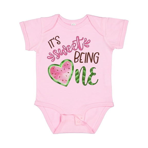 Inktastic It's Sweet Being One Watermelon First Birthday Boys or Girls Baby Bodysuit