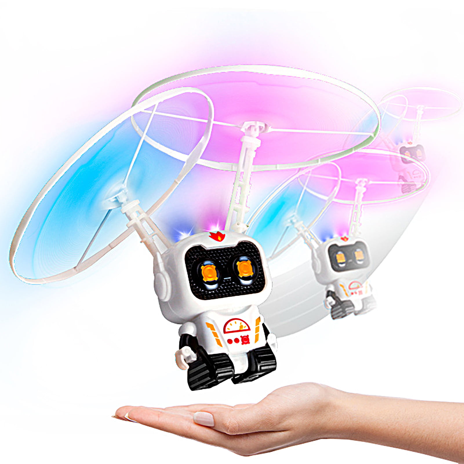 Jouets Volants, Enfants Flying Ball Robot Jouets pour Garçons Filles 6 7 8  9 10 Ans Cadeaux, Mains Libres Actionne Mini Drone Infrarouge Induction  Robot Helicoptère (#Jaune)