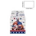 thumbnail image 3 of erdimoy 4th of July Patriotic Table Runner, 72×13 Inch 5 Styles Red White Blue Star Gnome Butterfly Linen Table Runner for Independence Day Memorial Day Dining, 3 of 6
