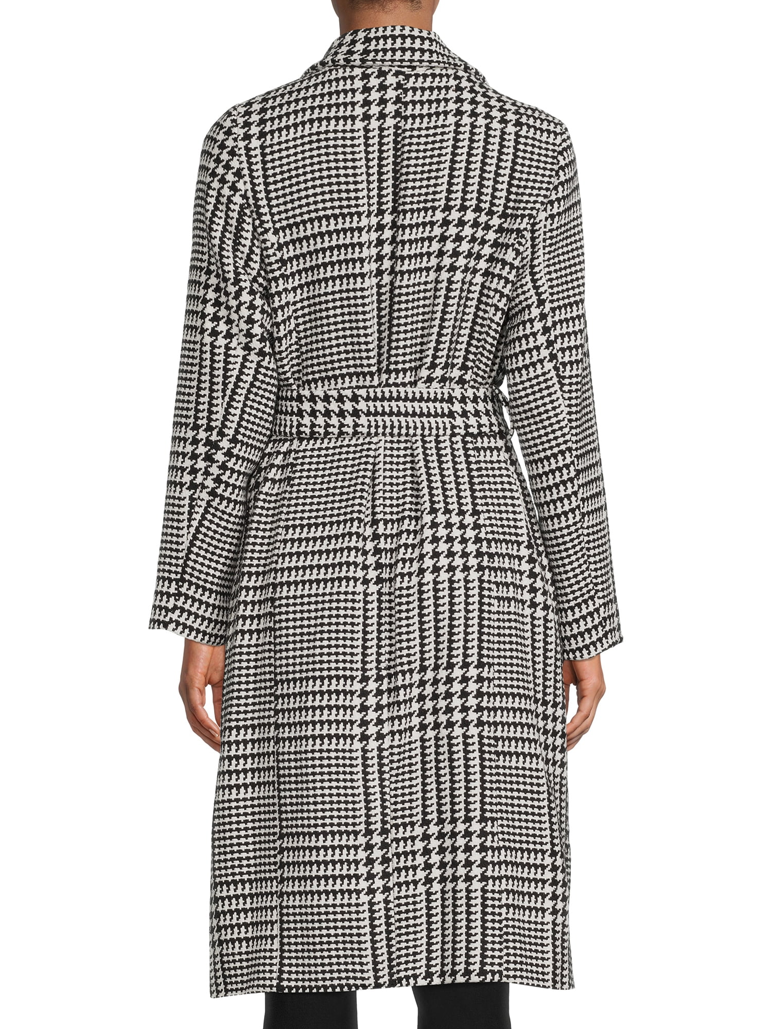 Jason Maxwell Women's and Women's Plus Long Coat with Tie Belt, Sizes S-3X