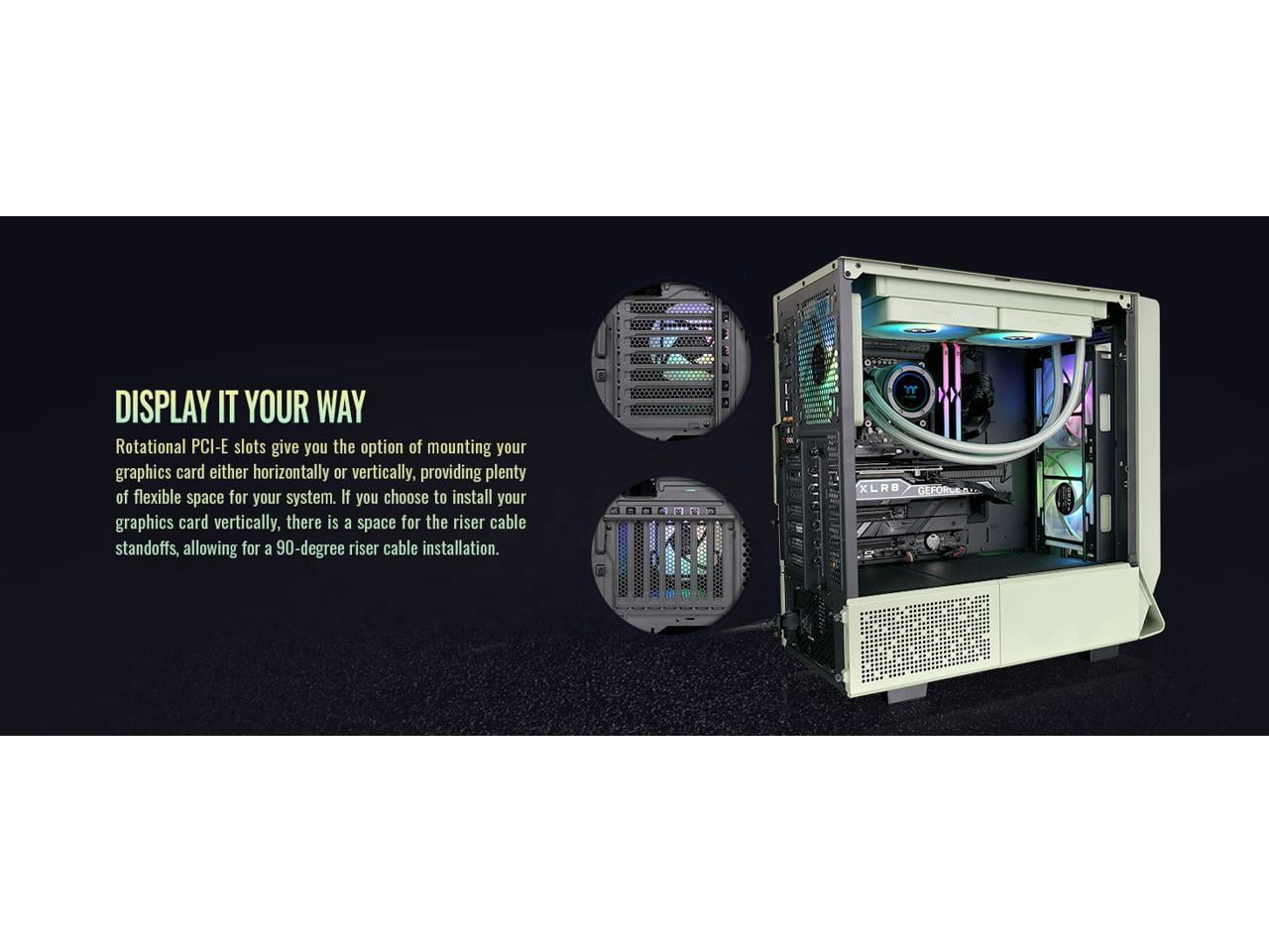 Thermaltake Ceres 350 MX ATX Mid Tower Chassis Macha Green CA-1Z3-00MEWN-00
