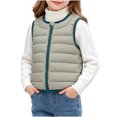 thumbnail image 5 of YUANxueke Kids Packable Lightweight Puffer Vest Quilted Padded Sleeveless Jacket Zip Up Fashion Warm Outwear Coat, 5 of 7