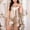 01 Beige, variant on Weiqiqre Pajamas for Women Satin Cami Pjs Set V Neck Camisole Shorts Set Adjustable Strap Sleepwear