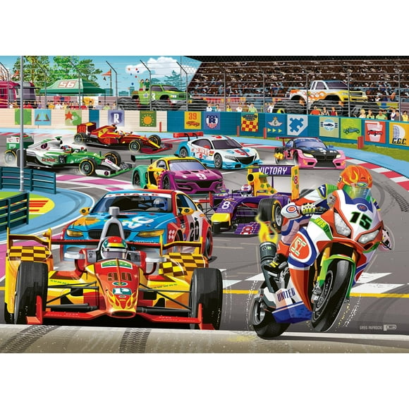 Rompecabezas Ravensburger Racetrack Rally de 60 piezas para niños