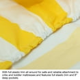 thumbnail image 4 of Ntbay 3-Piece Microfiber Toddler Sheet Set, Soft and Breathable Toddler Bedding Set, Include Crib Fitted Sheet Flat Sheet and Envelope Pillowcase, Yellow Stripe, 4 of 5