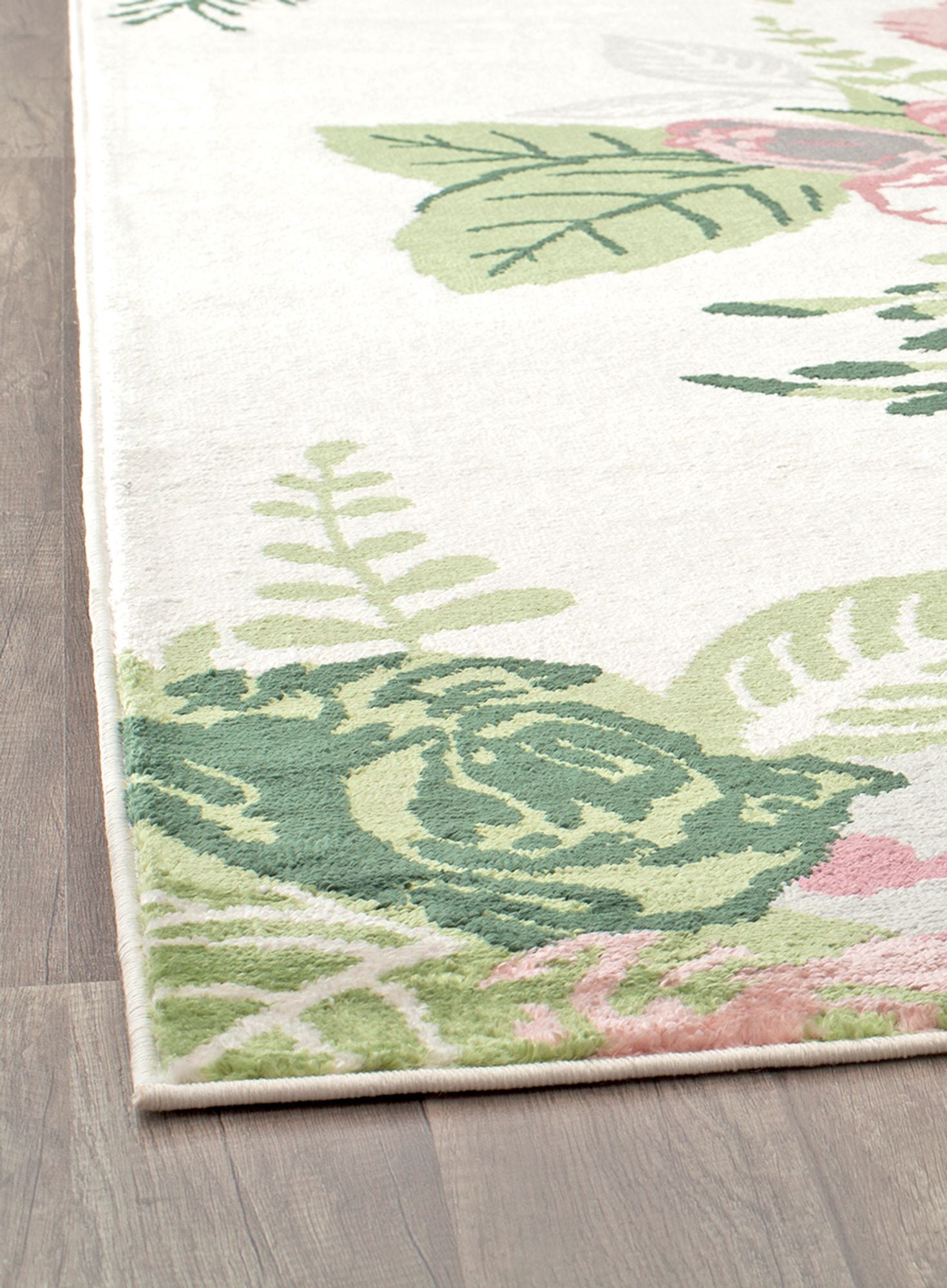 Rugs America Hanna VA40A Rose Garden Cream Floral Transitional Beige Area Rug, 2'x4'