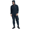 thumbnail image 4 of inhzoy Men's Hooded Overalls One Piece Mechanics Workwear Zipper Jumpsuits Long Sleeve Suits Navy Blue XL, 4 of 8