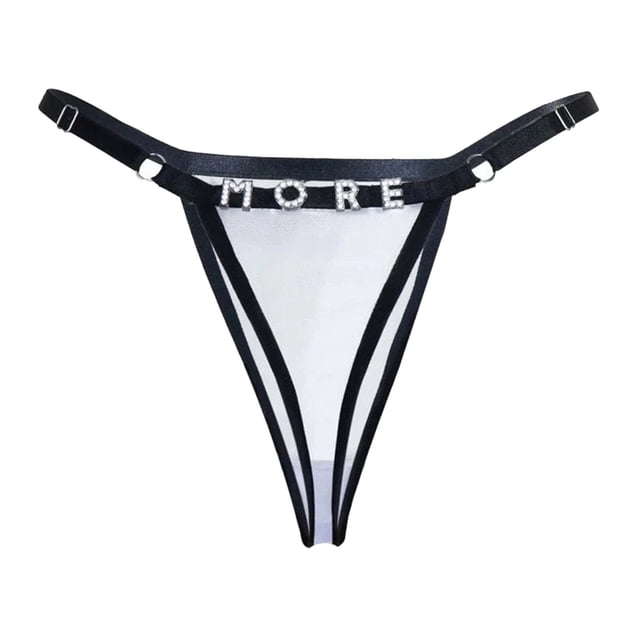 Gibobby Tangas de mujer sexy encaje Tangas sin costuras para mujer, ropa interior de Tanga de realce de cadera de cintura media para mujer(Negro G)