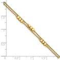thumbnail image 3 of Primal Gold 14 Karat Yellow Gold Diamond-cut Beaded Double Strand Bracelet, 3 of 4