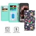 thumbnail image 2 of CoverON For Google Pixel 8a Wallet Case, RFID Blocking Vegan Leather 6x Card Slot Holder Cover Flip Folio Phone Pouch, Navy Flower, 2 of 6