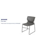 thumbnail image 5 of Flash Furniture HERCULES Series 5 Pack 661 lb. Capacity Gray Full Back Stack Chair with Black Powder Coated Frame, 5 of 9