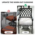 thumbnail image 5 of Outdoor Patio Cushion Covers 2 Pack Marble Abstract Art Patio Chair Cushion Covers with Ties and Zipper Gold Crack Waterproof Outdoor Seat Cushion Covers for Patio Furniture 20"x18", 5 of 9