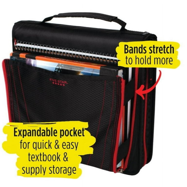 Free Shipping! Five Star® Zipper 3-Ring Binder With Pencil Pouch