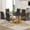 Black, variant on Sudica 5-Piece Modern Dining Table Set, Gray Faux Marble Table with 4 PU Leather Gold Legs Chairs for Dining Room