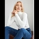 thumbnail image 5 of Suéteres Acanalados para Mujer, Lindos Suéteres de Punto de Cuello Alto, Ajustados y Cálidos un Tamaño, 5 of 10