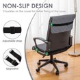 thumbnail image 5 of Toorise Reversible Office Chair Cover Waterproof Anti Slip Dining Chair Cover Soft Desk Computer Chair Slipcover with Adjustable Bundling Strap, 5 of 11