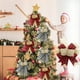 thumbnail image 2 of Decoraciones de Árbol de Navidad Arco a Ajedrez Corona de Navidad Festival de Arco Artesanías de Bricolaje Árbol de Navidad Top Decoración de Boda Árbol de Navidad Topper, 2 of 3
