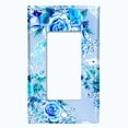thumbnail image 5 of Metal Light Switch Plate Outlet Cover Colorful Rose Leaves Wallpaper ROS046, 5 of 13