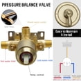 thumbnail image 5 of JESTOP Retro Complete Shower System With Rough-In Valve With 9 Inches Rain Shower Head, 5 of 8