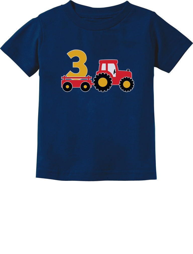 3rd Birthday Gift Construction Party 3 Year Old Boy Toddler//Infant Kids T-Shirt