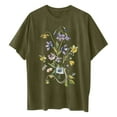 thumbnail image 5 of Drses Wildflowers Shirt for Women Oversized Floral Loose T Shirts Graphic Tees Flower Plant Shirts Womens Tops, 5 of 7
