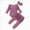 O192-Purple, variant on 18-24 Months Newborn Baby Girls Three Piece Ribbed Ruffle Long Sleeve Bodysuit And Pants Set With Bow