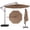 Coffee, variant on Costway Patio 10FT Hanging Offset Umbrella 32 LED Lights Sand Bag Outdoor Cross Base