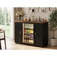 thumbnail image 2 of Coffee Bar Cabinet with Fridge Space, Mini Fridge Cabinet with Storage & Power Outlet, Buffet Sideboard for Home & Office, 2 of 9