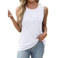 thumbnail image 3 of Camisetas Sin Mangas Informales de Cuello Redondo y Corte Holgado para Mujer, Color , Talla XXL, 3 of 9
