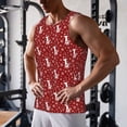thumbnail image 5 of KLL Christmas Deer Head Print Men's Muscle Gym Workout Stringer Tank Tops Bodybuilding Fitness T-Shirts Tank Tops Men-3X-Large, 5 of 7
