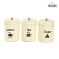 thumbnail image 5 of DUDKI Airtight Kitchen Decor Canisters Set of 3 With Powder Coated Decorative For for Flour Sugar Coffee Tea Storage -Vintage Kitchen Farmhouse Canisters Jars with Lids, 5 of 6