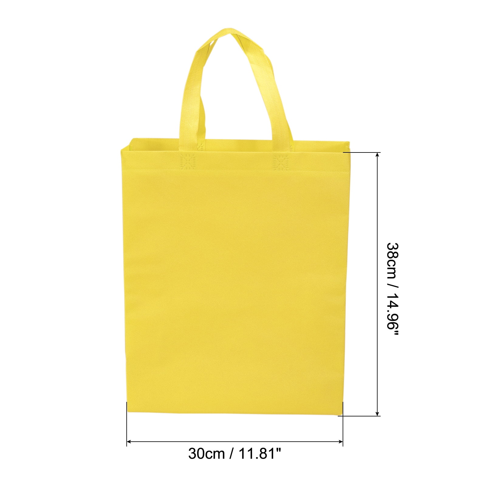 Unique Bargains Reusable Gift Bags Vertical Style Non-Woven Tote Bag Yellow