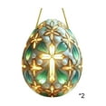thumbnail image 2 of Taicans Easter Sun Catcher 7.9in,Stained Glass Window Hanging with Cross & Floral Design,Spring Easter Home Decor for Windows,Doors,Indoor Outdoor Holiday Party Decoration Gift, 2 of 6