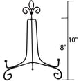 thumbnail image 2 of Large 10" Iron Plaque Stand Picture Frame with Easel Stand Display Stand Black - Black, 2 of 5