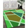 thumbnail image 3 of Ahgly Company Machine Washable Indoor Rectangle Transitional Green Area Rugs, 6' x 9', 3 of 7