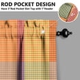 thumbnail image 5 of Rod Pocket Kitchen Curtain Set 3-Piece, 27.5x36 Inch Valance & Tier Drapes, Polyester Pongee Cafe Curtains for Living Room, Bathroom, Farmhouse Rustic Country Window Treatments., 5 of 6