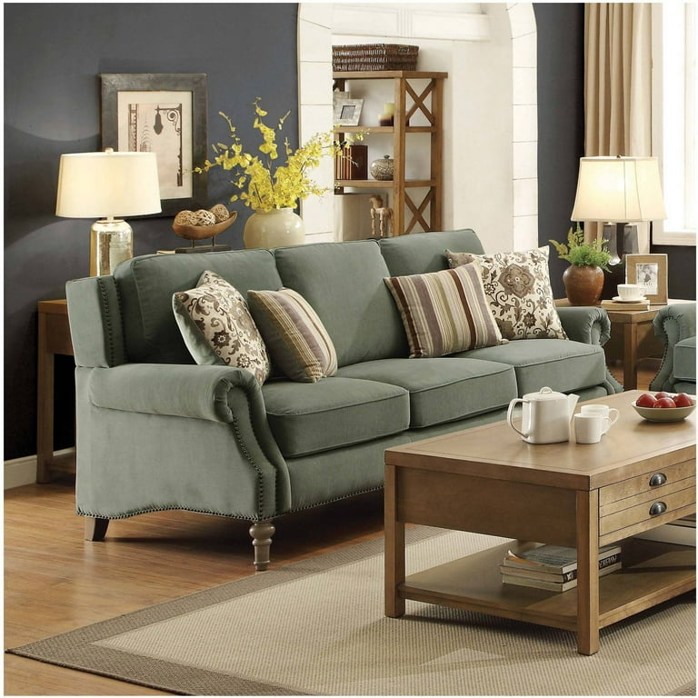 Coaster Rosenberg Rolled Arm Sofa in Sage Green