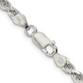 thumbnail image 4 of 925 Sterling Silver 4.25mm Rope Chain Necklace Pendant Charm, 4 of 9