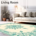 thumbnail image 2 of ODIKA 2'x3' Machine Washable Non-Slip Area Rug, Heritage Filigree with Intricate Lacework High Traffic Rug with Pad, Ivory, 665806, 2 of 8