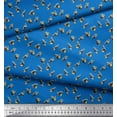 thumbnail image 3 of Soimoi Blue Cotton Voile Fabric Toucan Bird Decor Fabric Printed Yard 58 Inch Wide, 3 of 3