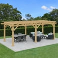 thumbnail image 3 of Yardistry Meridian 10' x 22' x 8' Natural Cedar Pergola, Multilevel Design, 3 of 12