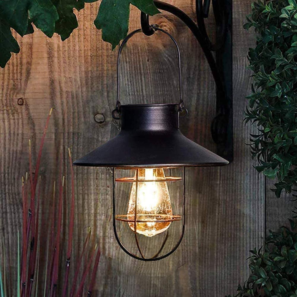 2x LED Table Lamp Deco Pedestal Lights Garden Outdoor Spotlight Cage Black Solar 