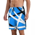 thumbnail image 3 of Shorts de Plage Imprimés Été Bleu et Blanc Hawaii Short de Course Confortable Personnalisé DIY, 3 of 5