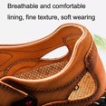 thumbnail image 2 of Brown Cowhide Outdoor Casual Men Slippers Cheap and fine, 2 of 5