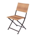thumbnail image 6 of Sun Terrace Klara 3pc Steel Outdoor Bistro Sets with 2 Folding Chairs and a Square Table, Black, 6 of 10