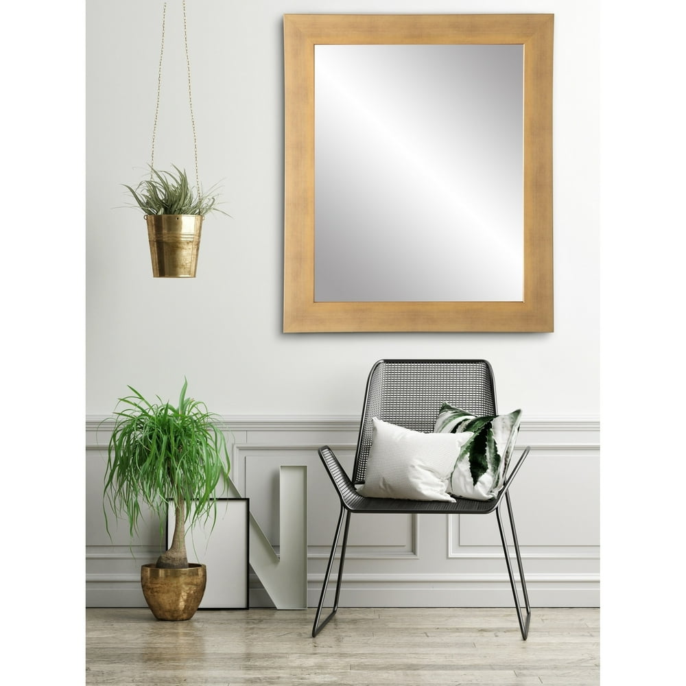 Tarnished Gold Accent Mirror Gold/Copper 32 x 38.5