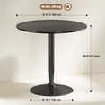 thumbnail image 3 of HOMCOM Round Dining Table with Steel Base, Non-slip Pad for Living Room, 3 of 10