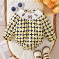 thumbnail image 2 of Baby Romper Football and Bow Embroider Baby Girl Summer Puff Sleeve Girl Clothes Baby Girl Clothes 6-12 Months Baby Girls Clothes, 2 of 7