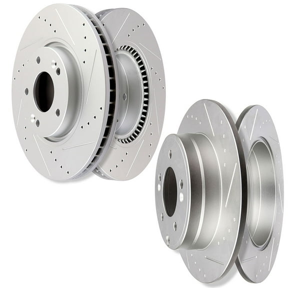 ECCPP Front Rear Drilled and Slotted Brake Rotor Fit for 2005-2015 for Hyundai Sonata,2015 for Hyundai Tucson,2011-2017 for Kia Optima